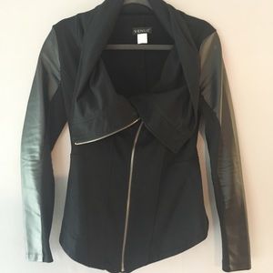 Venus leatherette sleeves jacket
